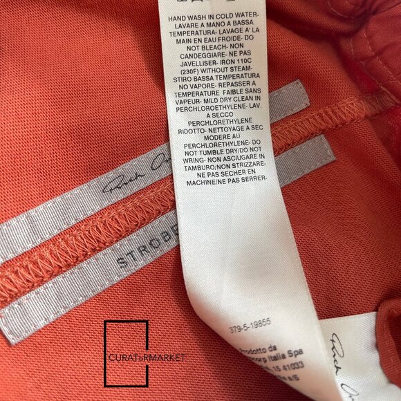 Rick Owens: EU46 Orange Slit Seam Pentagram Boxers Shorts FW22 Strobe - Picture 3 of 14